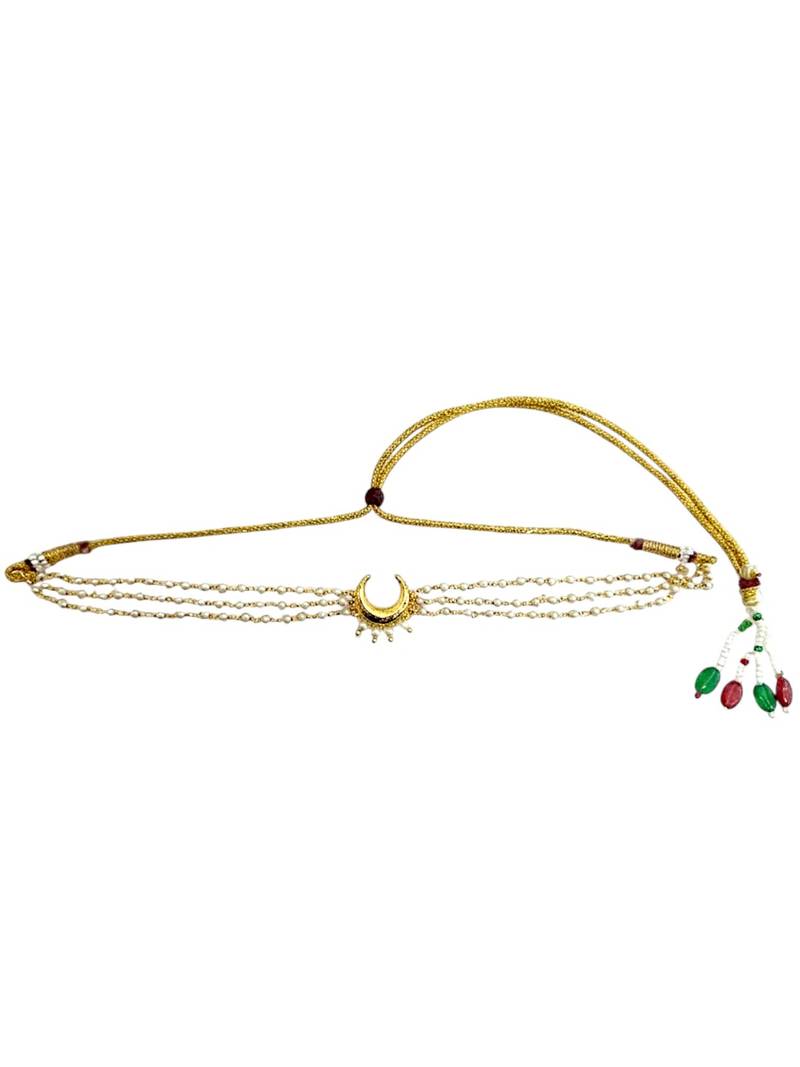 Gold plated chandrakor layred necklace and chain
