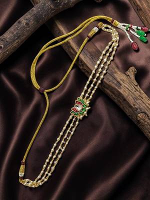 Gold plated lotus layred necklace and chain 1