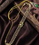Gold plated lotus layred necklace and chain
