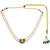 Gold plated lotus layred necklace and chain