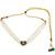 Gold plated lotus layred necklace and chain