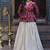 Magenta zari & sequins embroidered work georgette Skirt suit set