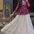 Magenta zari & sequins embroidered work georgette Skirt suit set
