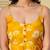 Yellow floral printed cotton co-ord set with straight pant for women
