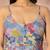 Blue floral printed cotton co-ord set with straight pant for women