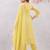 Yellow siroski work  star georgette straight cut dress material unstitched
