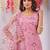 Onion siroski work rangoli straight cut dress material unstitched