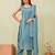 Rama siroski work rangoli straight cut dress material unstitched