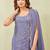 Grey siroski work crunchy straight cut dress material unstitched