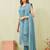 Rama siroski work rangoli straight cut dress material unstitched