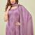 Purple siroski work rangoli straight cut dress material unstitched