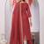 Maroon siroski work crunchy straight cut dress material unstitched