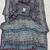 Royal blue digital print crepe silk saree with mirror work blouse