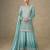 Sky blue colour real georgette mirror work palazzo suit set