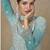 Sky blue colour real georgette mirror work palazzo suit set