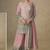 Pink colour real georgette mirror work palazzo suit set