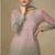 Pink colour real georgette mirror work palazzo suit set