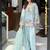 Sky blue crape silk sequin embroidery salwar suit set