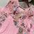 Pink crape silk sequin embroidery salwar suit set