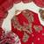 Red colour premium chinon embroidered kurti pant set with dupatta