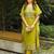 Green colour faux georgette embroidered kaftan pant set