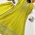 Green colour faux georgette embroidered kaftan pant set