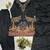 Black printed roman fabric salwar suit set with matching dupatta