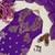 Purple colour premium chinon embroidered kurti pant set with dupatta