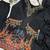Black printed roman fabric salwar suit set with matching dupatta