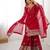 Red colour premium faux georgette embroidered sharara suit set