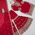 Red colour premium faux georgette embroidered sharara suit set