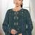 Grey crunchy with embroidery sequin work semi-stitched salwar suit