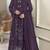 Wine crunchy with embroidery sequin work semi-stitched salwar suit