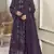Wine crunchy with embroidery sequin work semi-stitched salwar suit