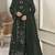 Green crunchy with embroidery sequin work semi-stitched salwar suit