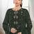 Green crunchy with embroidery sequin work semi-stitched salwar suit