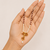 Pearl and Ruby Beaded Necklace Set with Gold-Tone Floral Pendant, Drop Earrings, Traditional Indian Jewellery