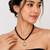 Dark Brown Freshwater Pearl Beaded Necklace and Earring Set with Silver Flower Pendant