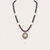 Freshwater Pearl Necklace Set, Single Line, Natural Real Pearls, Black and White, with Matching Earrings