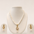 Pearl Necklace and Earring Set, White, Gold-Toned Pendant, Freshwater Pearl, Bridal Jewellery