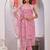 Onion siroski work rangoli straight cut dress material unstitched