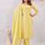 Yellow siroski work  star georgette straight cut dress material unstitched