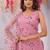 Onion siroski work rangoli straight cut dress material unstitched
