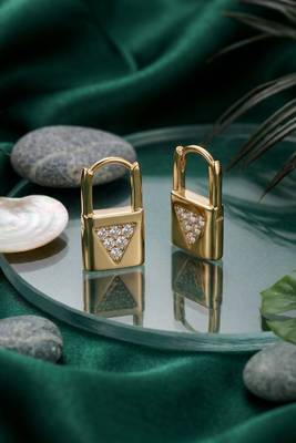 Rose Plated Trendy Bali Huggie Earrings For Wo  And Girls 1