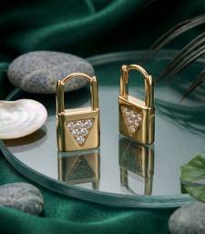 Rose Plated Trendy Bali Huggie Earrings For Wo  And Girls