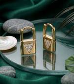 Rose Plated Trendy Bali Huggie Earrings For Wo  And Girls