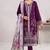 Wine color embroideried blended cotton semi stitched salwar suit