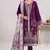 Wine color embroideried blended cotton semi stitched salwar suit