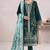 Dark sea green embroidered cotton salwar suit