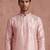 Men pink silk blend embroidered straight kurta sets